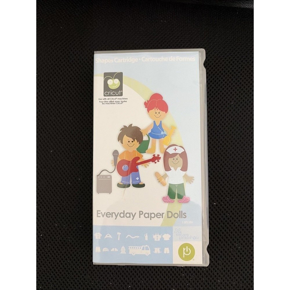 Cricut Everyday Paper Dolls Shapes Cartridge Keypad Overlay Manual Set